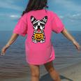 Halloween Dog Boston Terrier Mummy Costume Men Women Kids Women's Comfort Colors T-Shirt Back Print Crunchberry