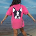 Kids Boston Terrier Dog For Women And Girls Women's Comfort Colors T-Shirt Back Print Crunchberry