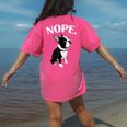 Love NOPE Boston Terrier Dog Lover Women's Comfort Colors T-Shirt Back Print Crunchberry