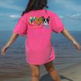 Peace Love Boston Terrier Tie Dye Dog Lover For Men Women Girls Kids Women's Comfort Colors T-Shirt Back Print Crunchberry