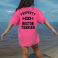 Property Of Boston Terrier Boston Terrier Shirt Women's Comfort Colors T-Shirt Back Print Crunchberry