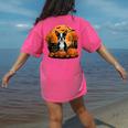 Pumpkin Boston Terrier Costume On Boston Terrier Halloween Women's Comfort Colors T-Shirt Back Print Crunchberry