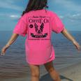 Retro Boston Terrier Coffee Dog Mom Coffee Lover Women's Comfort Colors T-Shirt Back Print Crunchberry