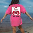 Retro All Done Christmas Special Ed Teacher Team Santa Women Women&#x27;s Comfort Colors T-Shirt Back Print Crunchberry