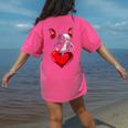 Valentine's Day Boston Terrier Dog Vector Women's Comfort Colors T-Shirt Back Print Crunchberry