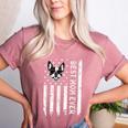 Best Boston Terrier Dog Mom Ever USA Flag For Men Women Kids Women's Heather T-Shirt Heather Mauve
