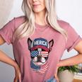 Boston Terrier 4th Of July US Merica Bostie Dog Patriotic For Men Women Kids Women's Heather T-Shirt Heather Mauve