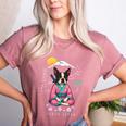 Boston Terrier Boston Bull Terrier Women's Heather T-Shirt Heather Mauve