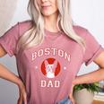 Boston Terrier Dad Dog Father For Men Women Kids Women's Heather T-Shirt Heather Mauve