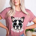 Boston Terrier Dad Father’s Day Dog Dad Men’s Women's Heather T-Shirt Heather Mauve