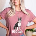 Boston Terrier Dog Dad Boston Terrier Dog Lovers Women's Heather T-Shirt Heather Mauve