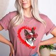Boston Terrier Dog Mom Dad Valentine’s Day Pet Lover For Men Women Kids Women's Heather T-Shirt Heather Mauve