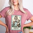 The Boston Terrier Mom Skeleton Spooky Season Halloween Women's Heather T-Shirt Heather Mauve