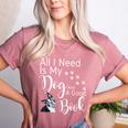 Boston Terrier Reading Books Love My Dog Men Women Kids T-Shirt Women's Heather T-Shirt Heather Mauve