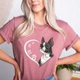 Boston Terrier Shirts For Women Girls Kids Heart Cute Women's Heather T-Shirt Heather Mauve