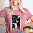 Boston Terrier Tarot Card Star With The Moon Men Women Kids Women's Heather T-Shirt Heather Mauve