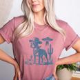 Boston Terrier UFO Cowboy Dog Dog Mom Dog Dad Alien Dog Women's Heather T-Shirt Heather Mauve