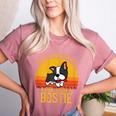 Boston Terrier Never Underestimate a Girl With a Bostie Women's Heather T-Shirt Heather Mauve