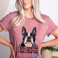 Boston Terrier Will Find And Lick You Bostie Mom Women's Heather T-Shirt Heather Mauve