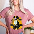 Boston Terrier s Mid-Century Modern Art s Street Grunge Women's Heather T-Shirt Heather Mauve