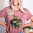 Camo Apple Camouflage Clothing School Student Camo Teacher Men Women Kids Women&#x27;s Heather T-Shirt Heather Mauve