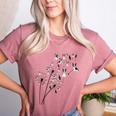 Dandelion Boston Terrier Flower Floral Bostie Tree Women's Heather T-Shirt Heather Mauve