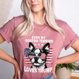 Even My Boston Terrier Loves Trump Trump Supporter Dog Lover Women's Heather T-Shirt Heather Mauve