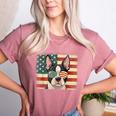 Patriotic Boston Terrier Dog Lover USA Flag 4th Of July For Men Women Kids Women's Heather T-Shirt Heather Mauve
