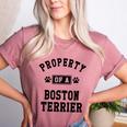 Property Of Boston Terrier Boston Terrier Shirt Women's Heather T-Shirt Heather Mauve