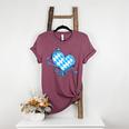 Bavarian Flag As Heart Blue Diamond Bavaria Women's Heather T-Shirt Heather Maroon