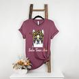 Birthday And Mother's Day -Boston Terrier Mom Women's Heather T-Shirt Heather Maroon