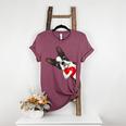 Boston Terrier Bostie Dog Kids Women Girls Women's Heather T-Shirt Heather Maroon