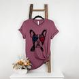 Boston Terrier Dog 4th July America USA Flag Men Women Kids Women's Heather T-Shirt Heather Maroon
