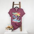 Boston Terrier Dog Christmas Snowman Winter Snow Women's Heather T-Shirt Heather Maroon