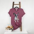 Boston Terrier Dog Motif Pet Art Boston Terrier Men Women Kids Women's Heather T-Shirt Heather Maroon