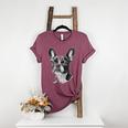 Boston Terrier Dog Motif Pet Illustration Boston Terrier For Men Women Kids Women's Heather T-Shirt Heather Maroon