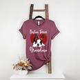 Boston Terrier Grandma Dog Owner Boston Terrier For Men Women Women's Heather T-Shirt Heather Maroon
