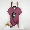 Boston Terrier Guitar Women's Heather T-Shirt Heather Maroon