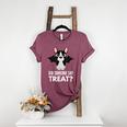Boston Terrier Halloween Shirt Did Someone Say Treat Women's Heather T-Shirt Heather Maroon