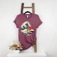 Boston Terrier Japanese Kanagawa Wave Surf Loyal Dog Men Women Kids Women's Heather T-Shirt Heather Maroon