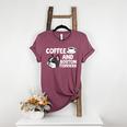 Boston Terrier Lover Coffee And Boston Terriers Women's Heather T-Shirt Heather Maroon