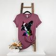 Boston Terrier Lovers Colorful Pop Art Boston Terrier Women's Heather T-Shirt Heather Maroon