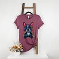 Boston Terrier Lovers Gaming Headphones Boston Terrier Women's Heather T-Shirt Heather Maroon