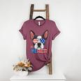 Boston Terrier Merica 4th Of July T Shirt Men Boys Dog Puppy Women's Heather T-Shirt Heather Maroon