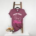 Boston Terrier Mom Women's Heather T-Shirt Heather Maroon