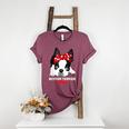 Boston Terrier Mum Dog Woman Idea Women's Heather T-Shirt Heather Maroon
