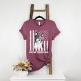 Boston Terrier Papa Cool Dog Lover USA American Flag Men Women Women's Heather T-Shirt Heather Maroon