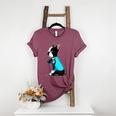 Boston Terrier Tattoos I Love Mom Women's Heather T-Shirt Heather Maroon