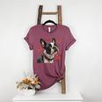 Boston Terrier Is My Valentine Cute Pet Dog Owner Valentine Women's Heather T-Shirt Heather Maroon