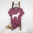 Boston Terrier Women's Heather T-Shirt Heather Maroon